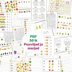 Töölehed " Puuvilja ja marjad"