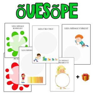 Töölehed : "Õuesõppe kaardid lastele"