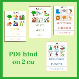 Töölehed: "Õpime aastaaegu ja kuid"